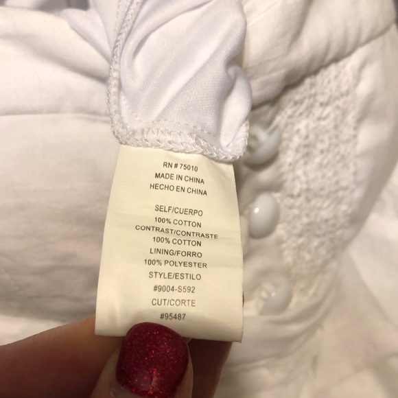 Short strapless white summer dress - Picture 4 of 5